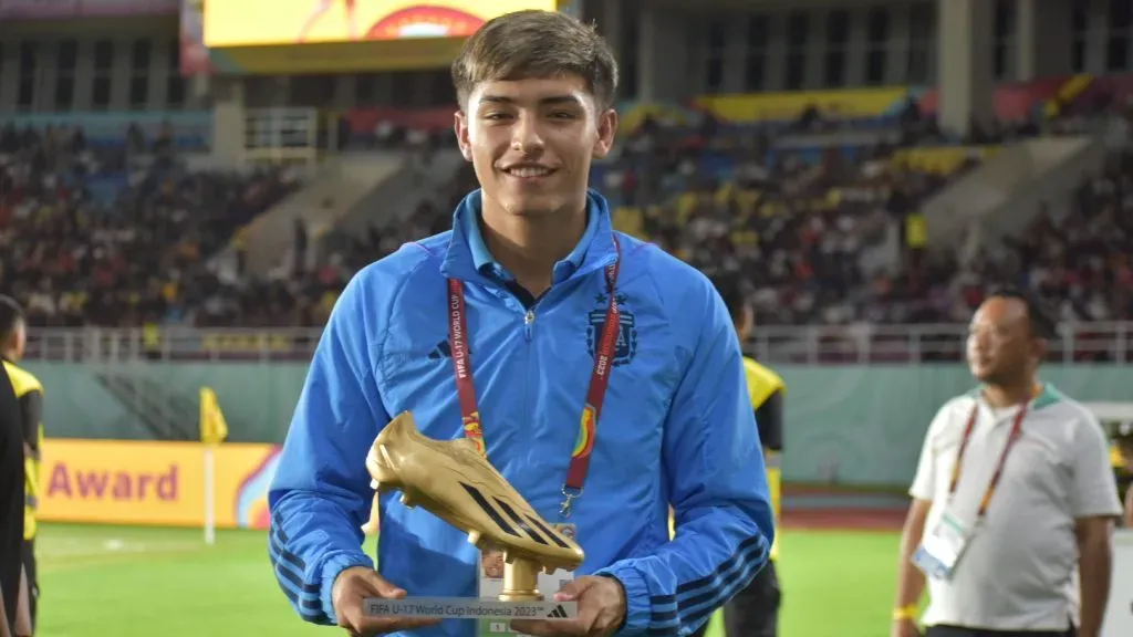 Ruberto, Bota de Oro en el Mundial Sub 17 de Indonesia. (Foto: Prensa Argentina).