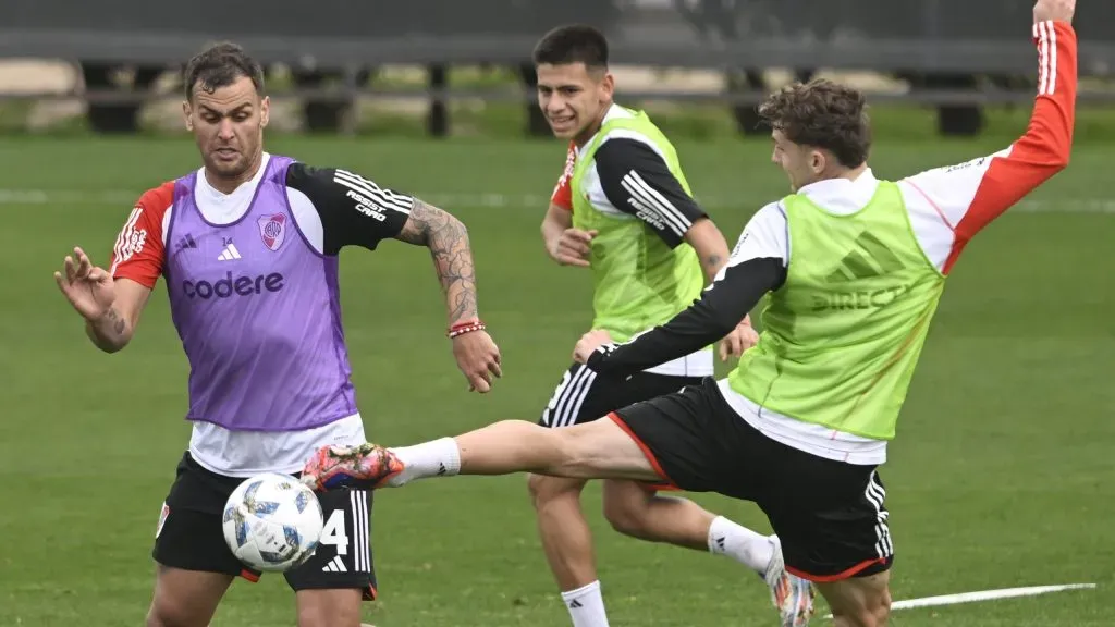 River se entrenó esta mañana a puertas abiertas en River Camp. Foto: LPM / Diego Haliasz.