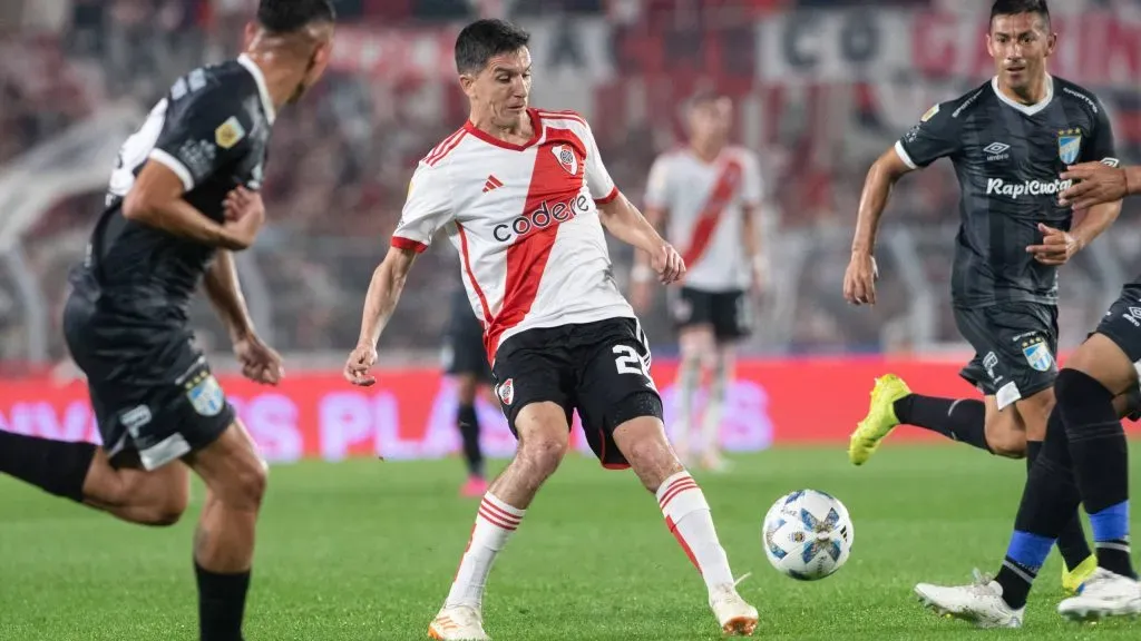 Nacho Fernández en el último River-Atlético Tucumán en El Monumental.