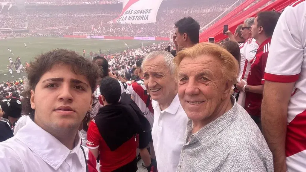 Mostaza Merlo, feliz por la clasificación de River en la Copa Libertadores.