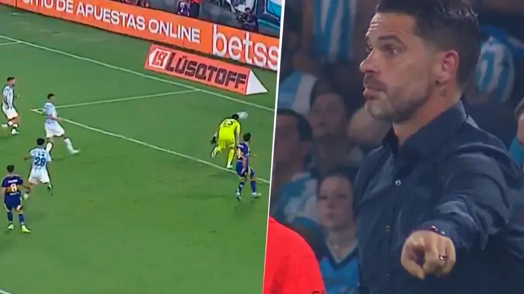 El entrenador advirtió a los jugadores de Boca minutos antes del primer gol de Racing.