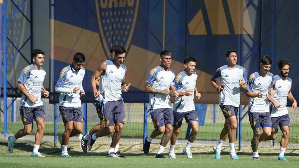 Gago dispuso de un ensayo formal de fútbol para este miércoles. (Boca Oficial)