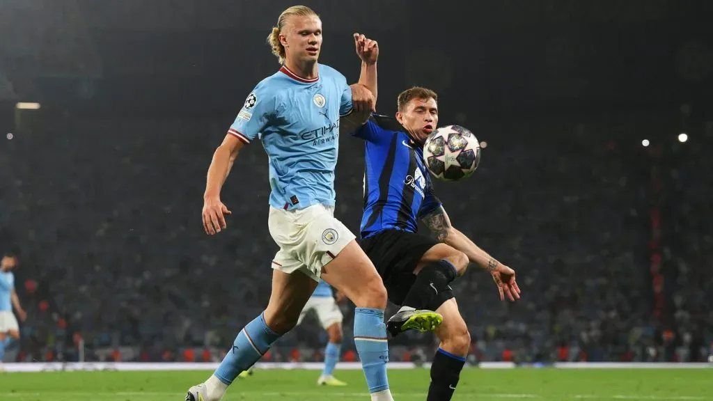 Inter de Milán cayó ante el Manchester City, extrañando a los chilenos Alexis Sánchez y Arturo Vidal. Foto: Getty Images.