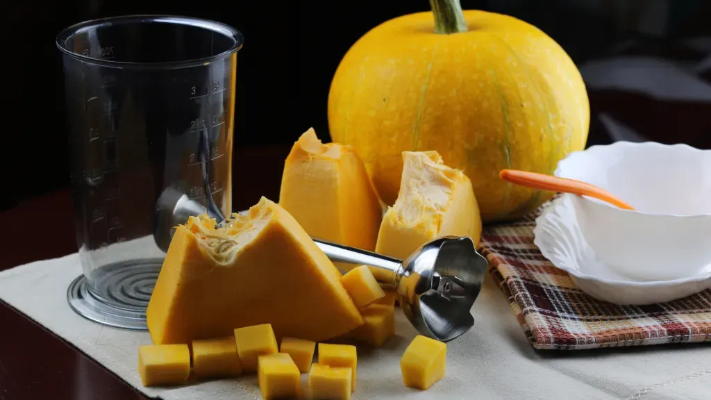 Preparación de la crema de zapallo