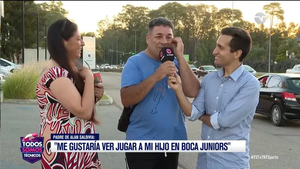 La familia de Saldivia conversó con TNT Sports en Uruguay. Foto: Captura.