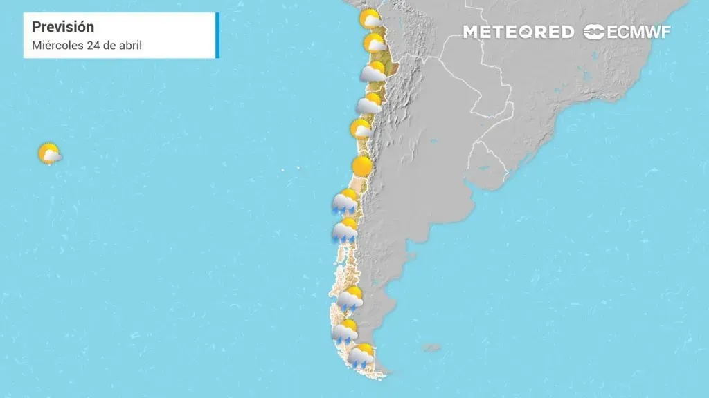 El panorama para este miércoles 24 de abril. Foto: Meteored