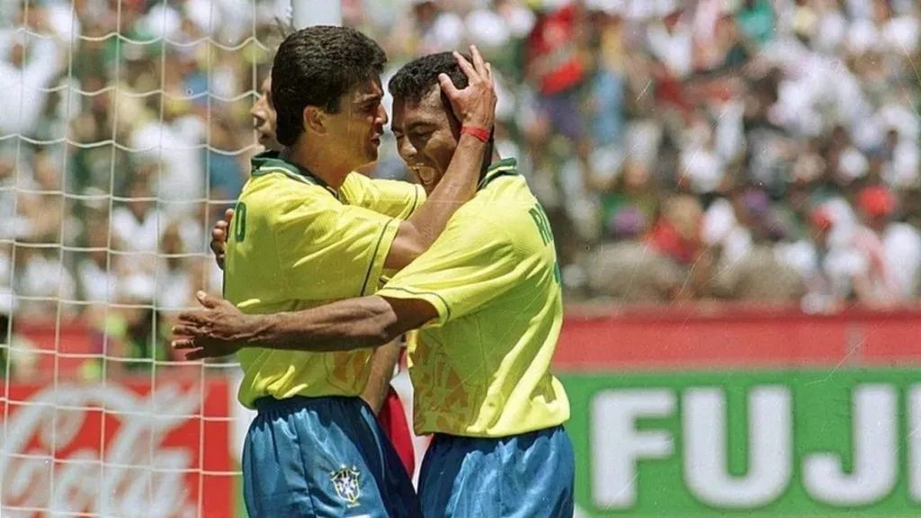 Bebeto junto a Romario en el Mundial de Estados Unidos 1994