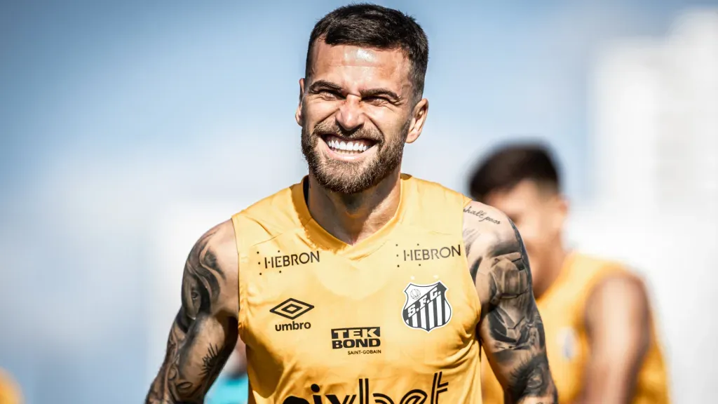 Lucas Lima: meia deve ir para a reserva (Foto: Raul Baretta/ Santos FC/ Divulgação)