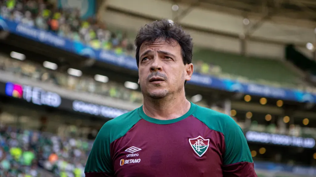 Diniz fez muitos elogios ao medalhão (Foto: Lucas Merçon/Fluminense/Divulgação)