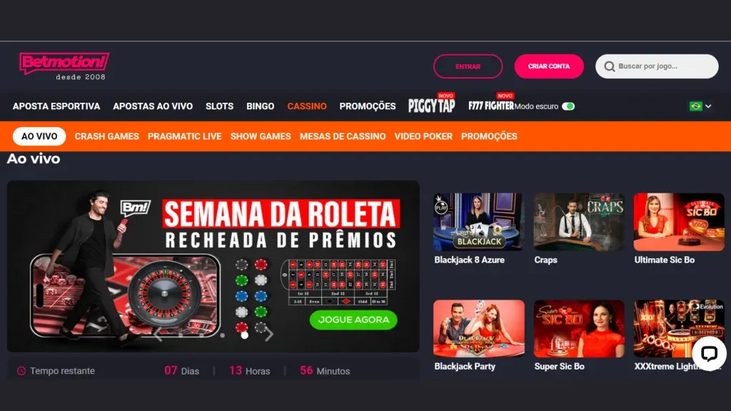 O Betmotion casino é um destaque positivo para a operadora.