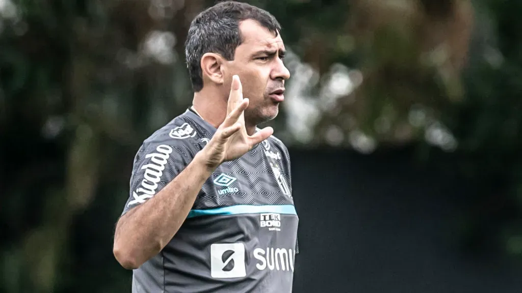 Carille fez muitos elogios ao atacante (Foto: Ivan Storti/Santos FC/Divulgação)