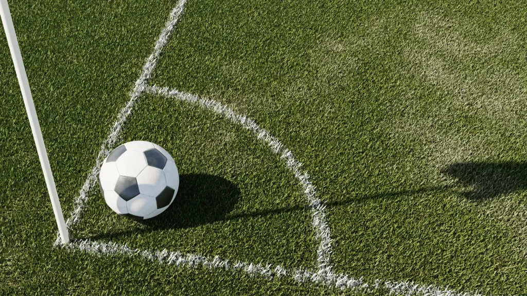 Jogadores podem apostar no número total de escanteios, Disputa de escanteios (1×2), escanteios over/under, handicap de escanteios, primeiro a marcar e mais. Créditos: Istock.