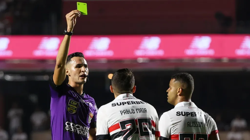 Atuações do árbitro Matheus Delgado Candançan e do VAR irritaram o São Paulo (Foto: Fabio Menotti/Palmeiras/Divulgação)