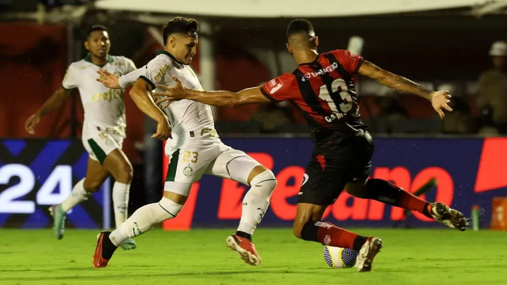 Palmeiras venceu o Vitória longe de casa (Foto: Cesar Greco/Palmeiras/Divulgação)