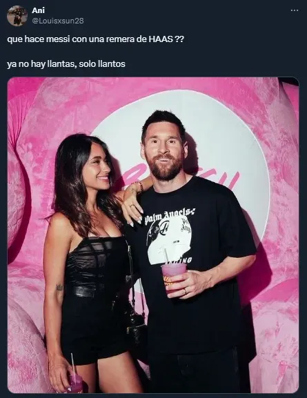 Las reacciones a la remera de Haas de Messi (Twitter).