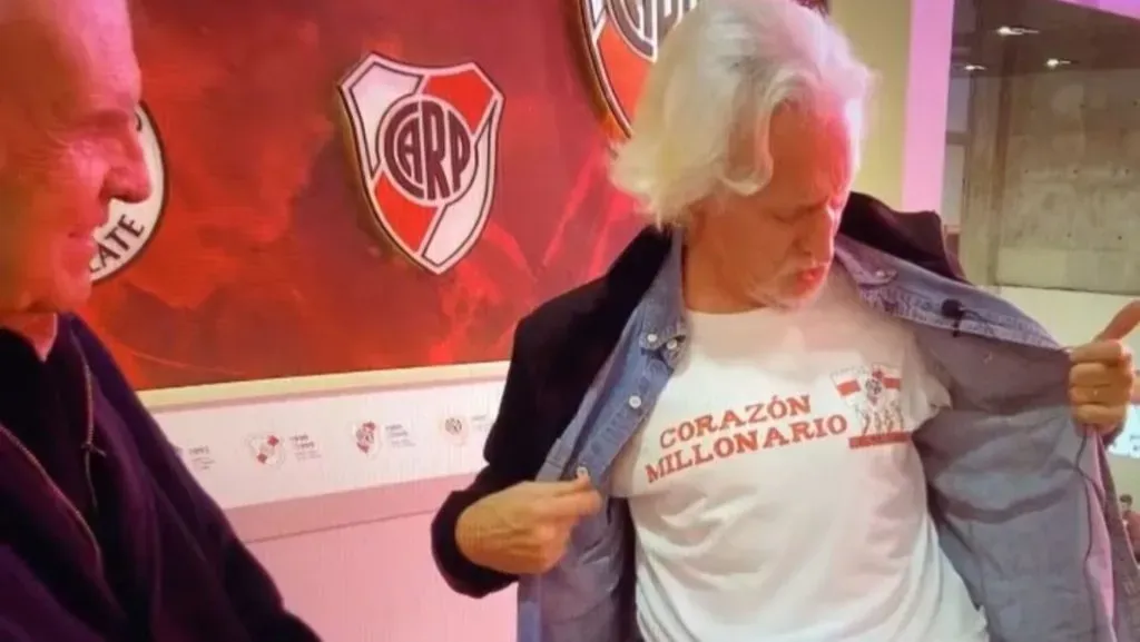 Nito en una visita al museo riverplatense (Captura TV)