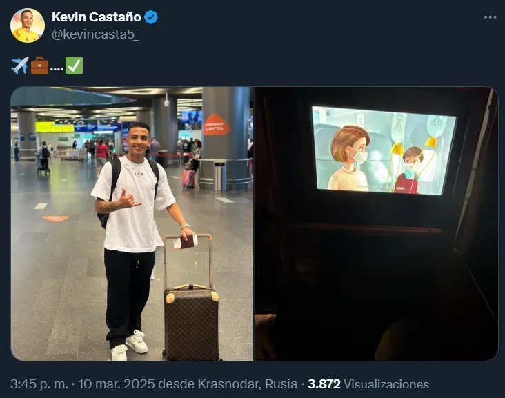 La publicación de Kevin Castaño. (Foto: X)