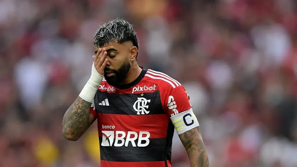 Gabigol jogador do Flamengo durante partida contra o Vasco no estádio Maracanã pelo campeonato Brasileiro A 2023. Thiago Ribeiro/AGIF