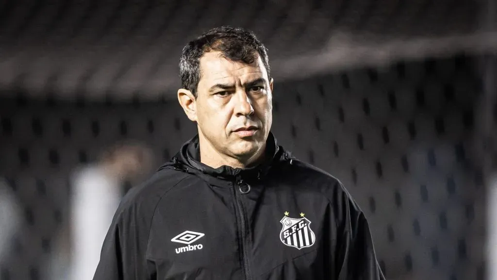 Fábio Carille durante partida do Santos na Série B. Foto: Raul Baretta/ Santos FC