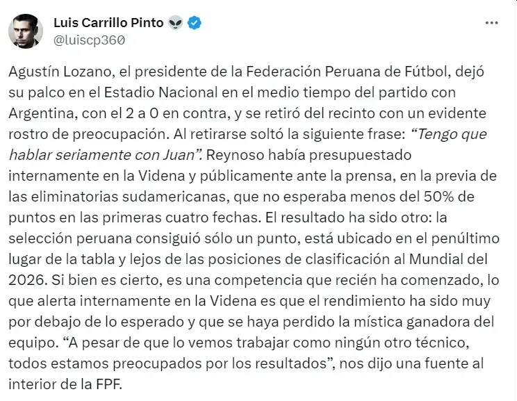 Luis Carrillo Pinto explicando la situación de Juan Reynoso. | Créditos: Luis Carrillo Pinto.