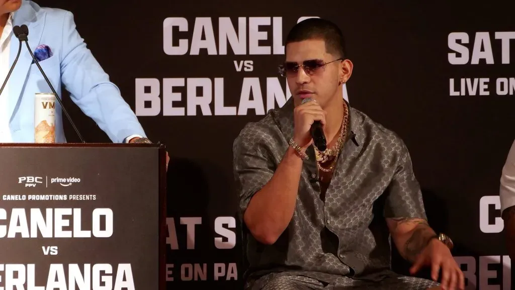 Edgar Berlanga le está metiendo picante de sobra a la pelea ante Canelo Álvarez. (GETTY IMAGES)