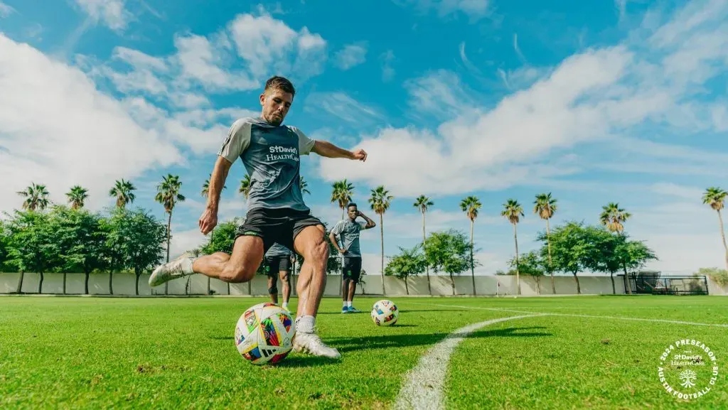 Diego Rubio en los entrenamientos del Austin FC. (Foto: @AustinFC)