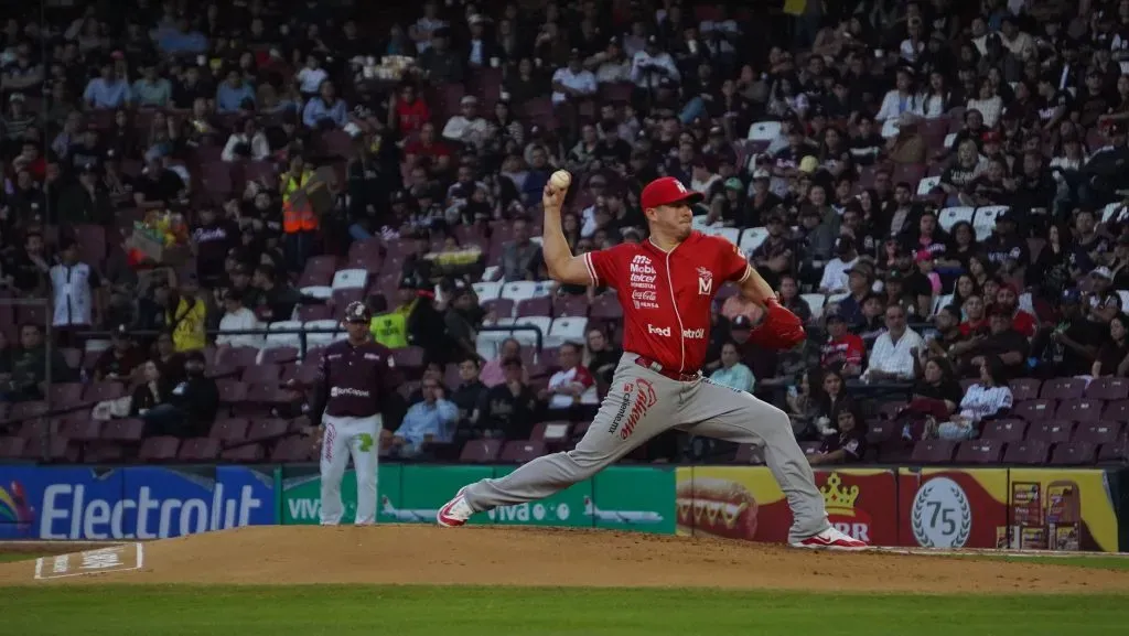 Manuel Flores 5 IP | 2 H | 1 R | 2 BB | 2 K Juego 3 Semifinal 2023-24 (Foto: Cortesía LMP)