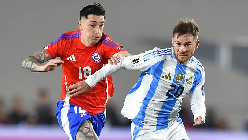 Mac Allister marcó el 1-0 de Argentina ante Chile. Foto: Getty.