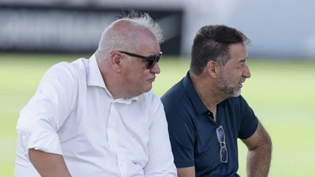 Rubão e Augusto Melo lado a lado. Foto: Rodrigo Coca/Ag. Corinthians