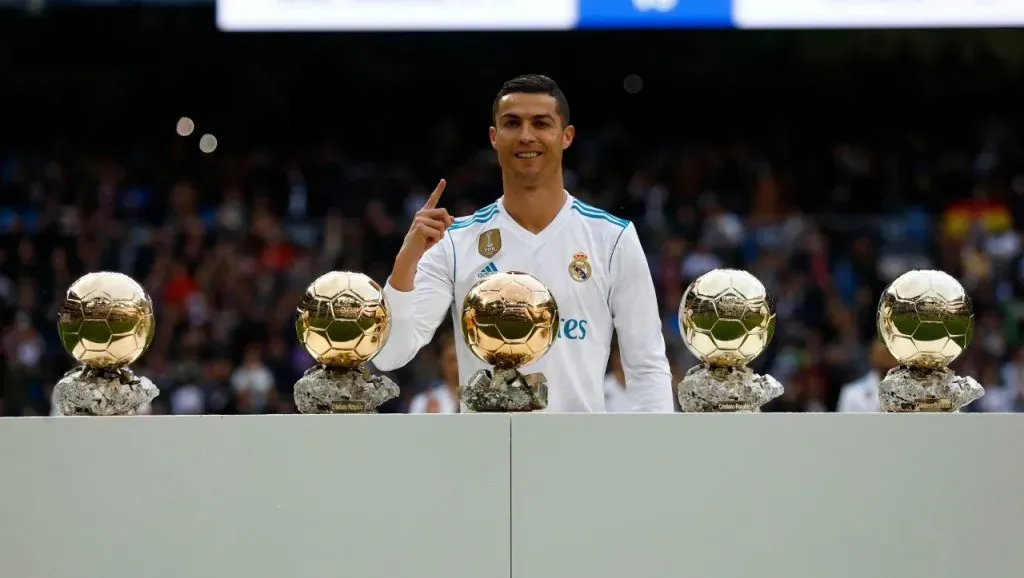 Los 5 Balones de Oro de Cristiano Ronaldo (Getty Images).