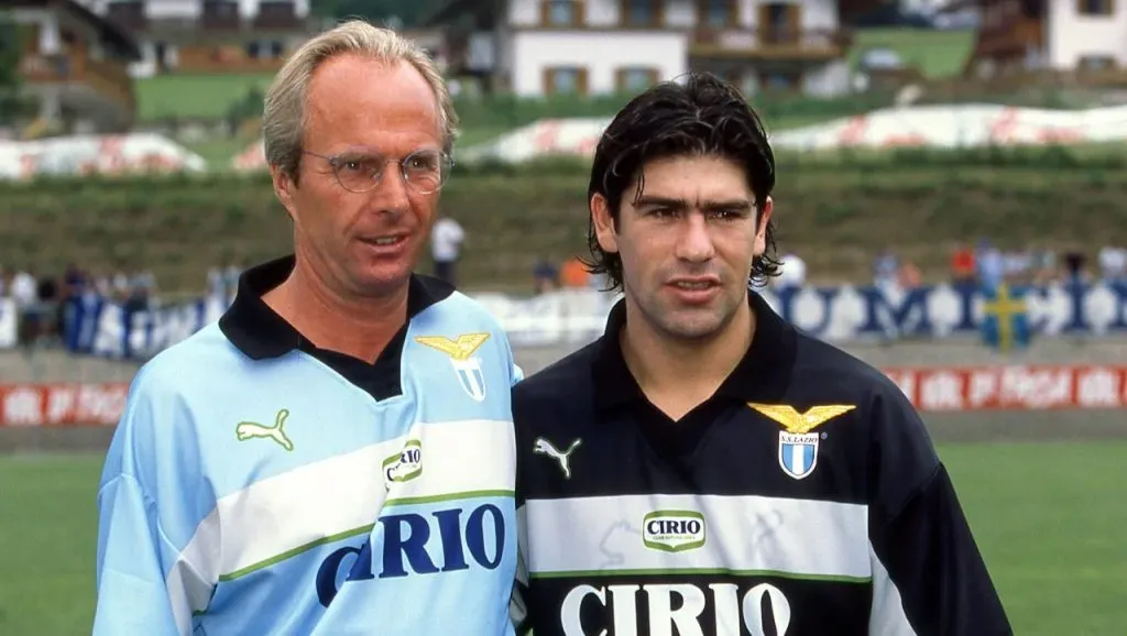 Sven-Göran Eriksson dirigió a Marcelo Salas en Lazio (Getty Images)