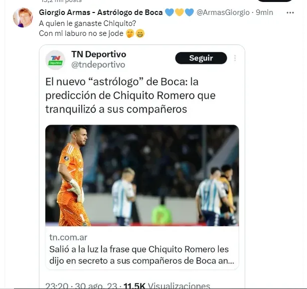 Tuit de Giorgio Armas.