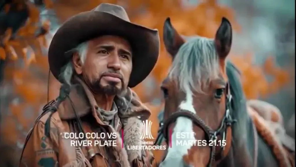 Arturo Vidal también tiene protagonismo con su caballo.