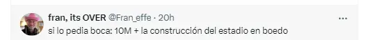 La reacción de los hinchas de Boca.