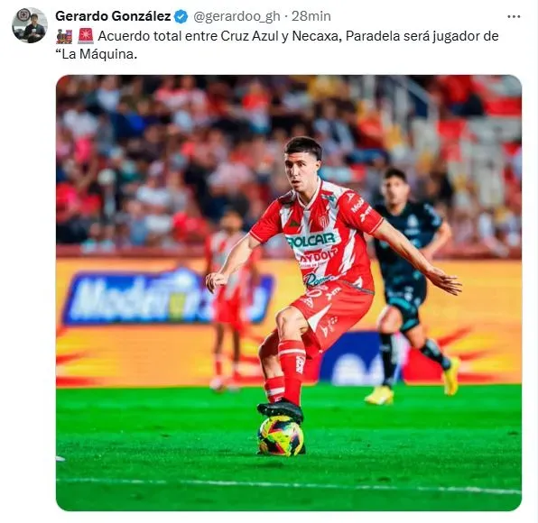 Cruz Azul habría llegado a un acuerdo con Necaxa por José Paradela (X)