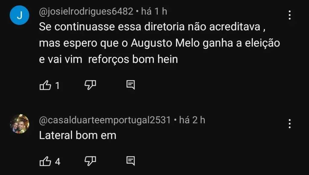 Repercussão via YouTube