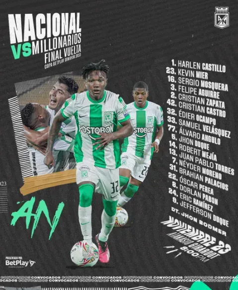 Convocados de Atlético Nacional