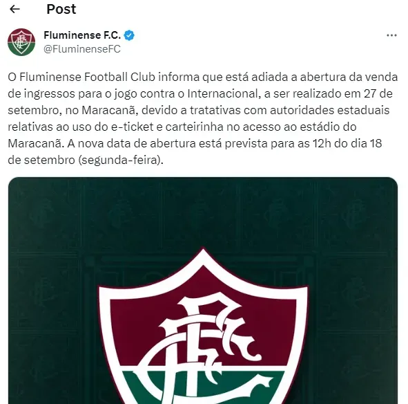 Novos ingressos para Fluminense na semifinal do Mundial de
