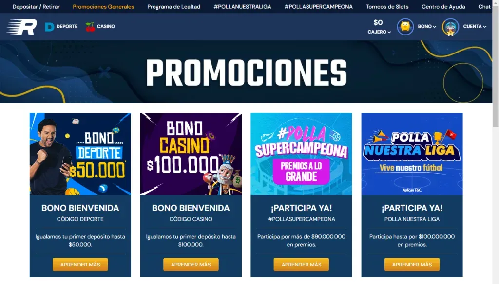 Código de registro Rushbet