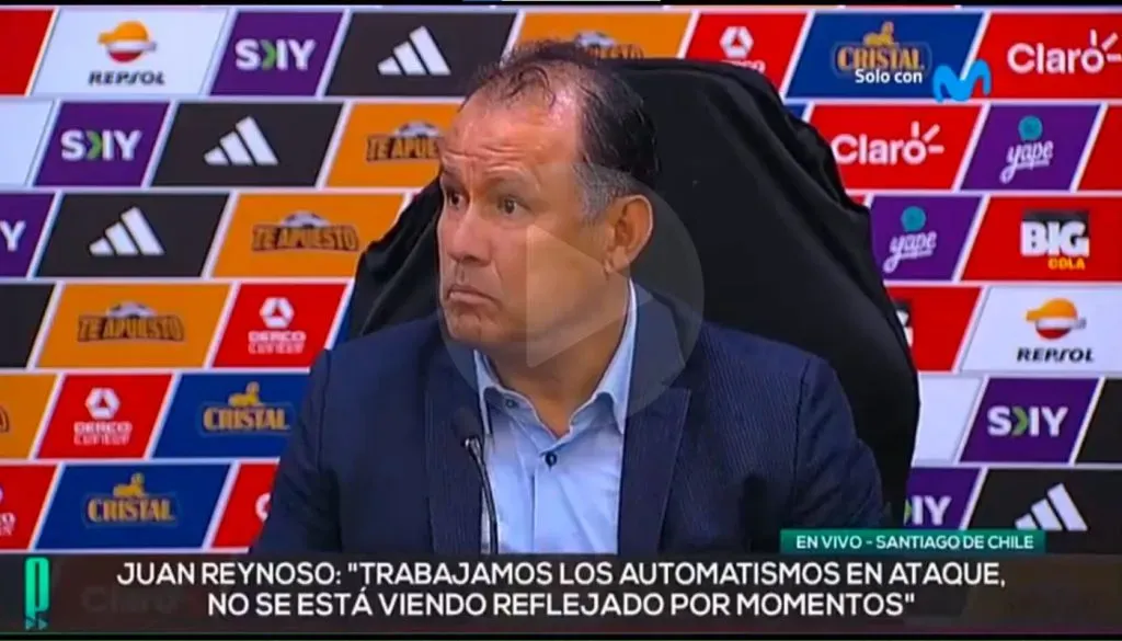 JUAN REYNOSO RESPONDIENDO EN CONFERENCIA DE PRENSA (CAPTURA: MOVISTAR DEPORTES).
