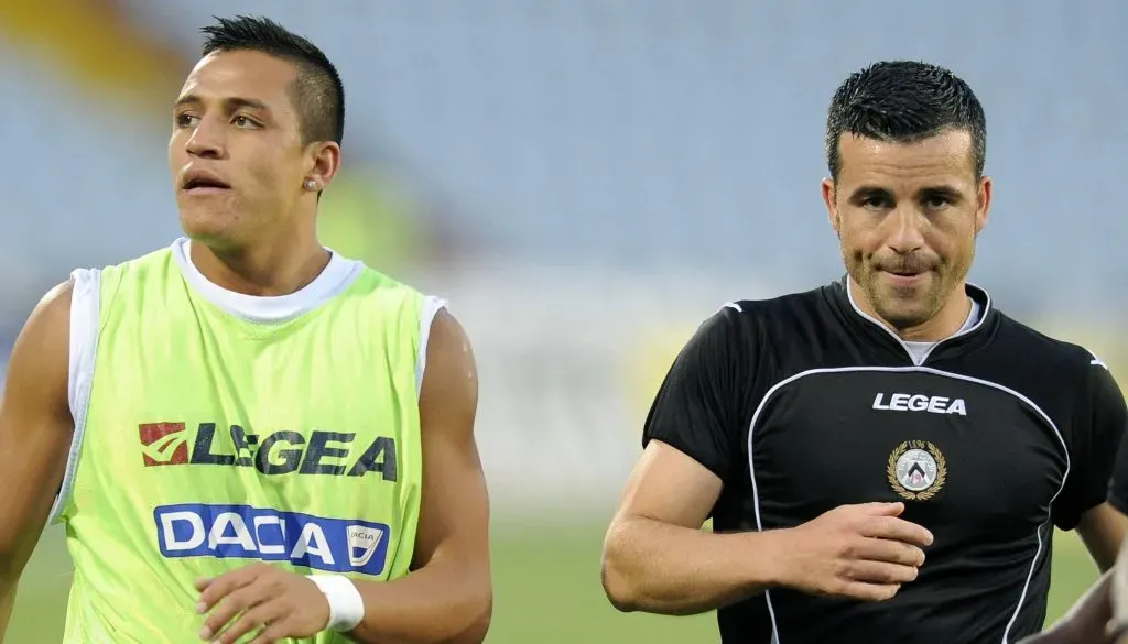 Alexis Sánchez junto a Di Natale en la época del Udinese