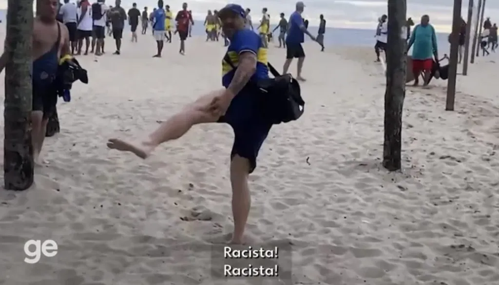 Polícia é acusada de tratar mal os “hinchas” do Boca Juniors. Foto: Reprodução/GE