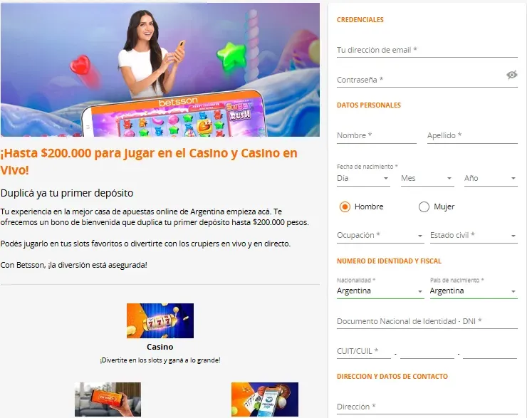 betsson registro