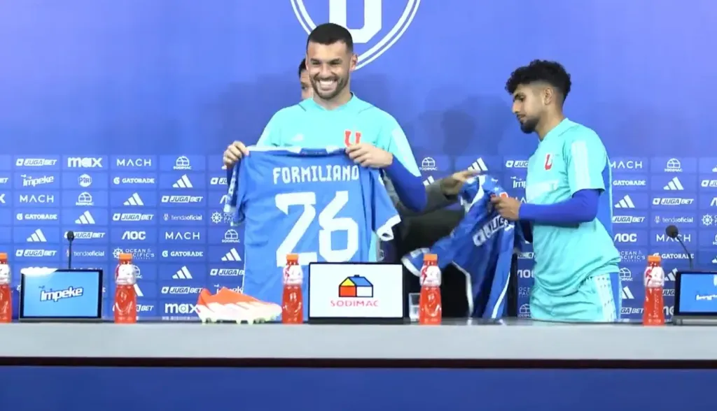 Formiliano llevará el dorsal 26 en Universidad de Chile.