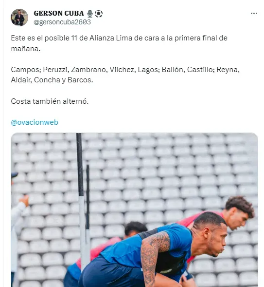 El posible once de Alianza Lima ante Universitario de Deportes.