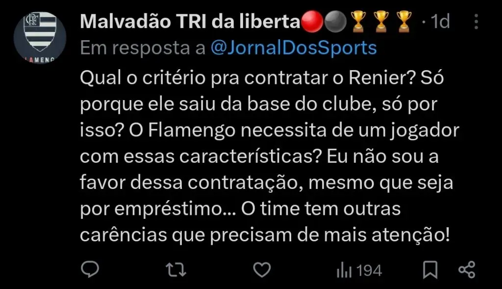 Repercussão via Twitter