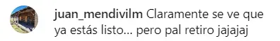 Uno de los comentarios que dejó un aficionado en la publicación de Cicharito Hernández. (Captura)