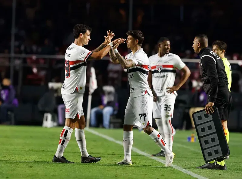 Rigoni entrou no 2º tempo da partida contra o Botafogo. Foto: Rubens Chiri/São Paulo FC