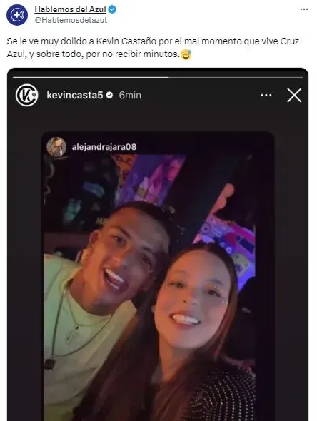 La controversial foto de Kevin Castaño de fiesta (Twitter)