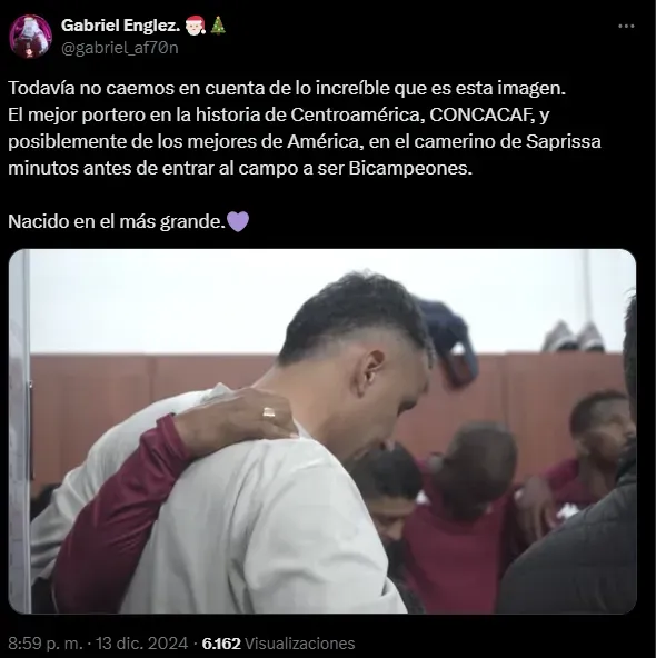 Keylor en el camerino de Saprissa. (Foto: captura de X.)